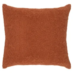 maxibazar Coussin Effet Mohair Kodi Terracotta 45X45Cm