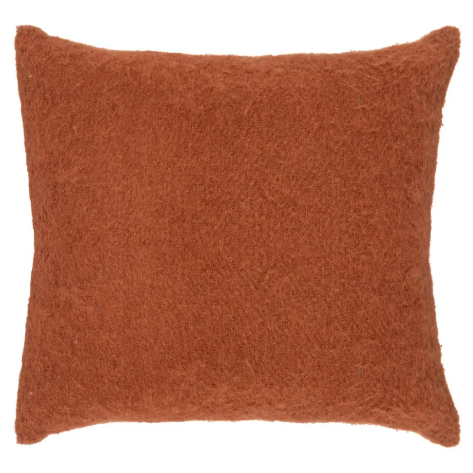 maxibazar Coussin Effet Mohair Kodi Terracotta 45X45Cm