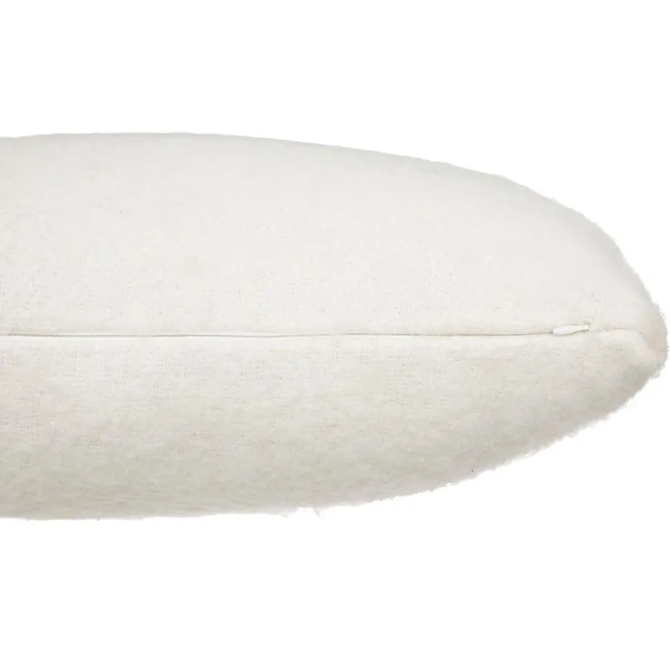 maxibazar Coussin Effet Mohair Kodi Ivoire 45X45Cm