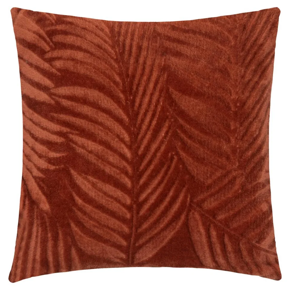 maxibazar Coussin Flanel Brush Zoa Terracotta 40X40Cm