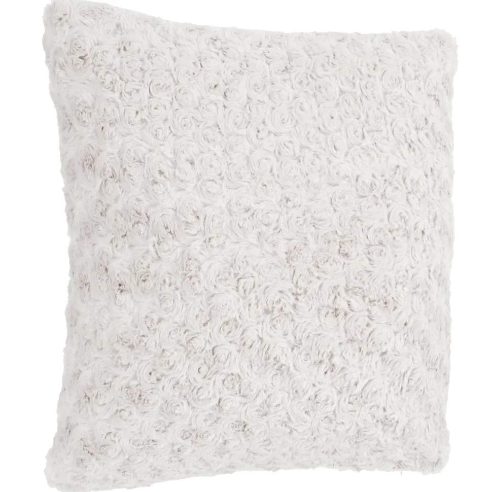 maxibazar Coussin Fourrure Bouclee Ecru 45X45Cm