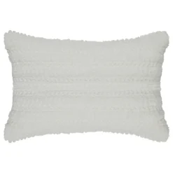 maxibazar Coussin Fourrure Jacquard Liani Ivoire 38X58Cm