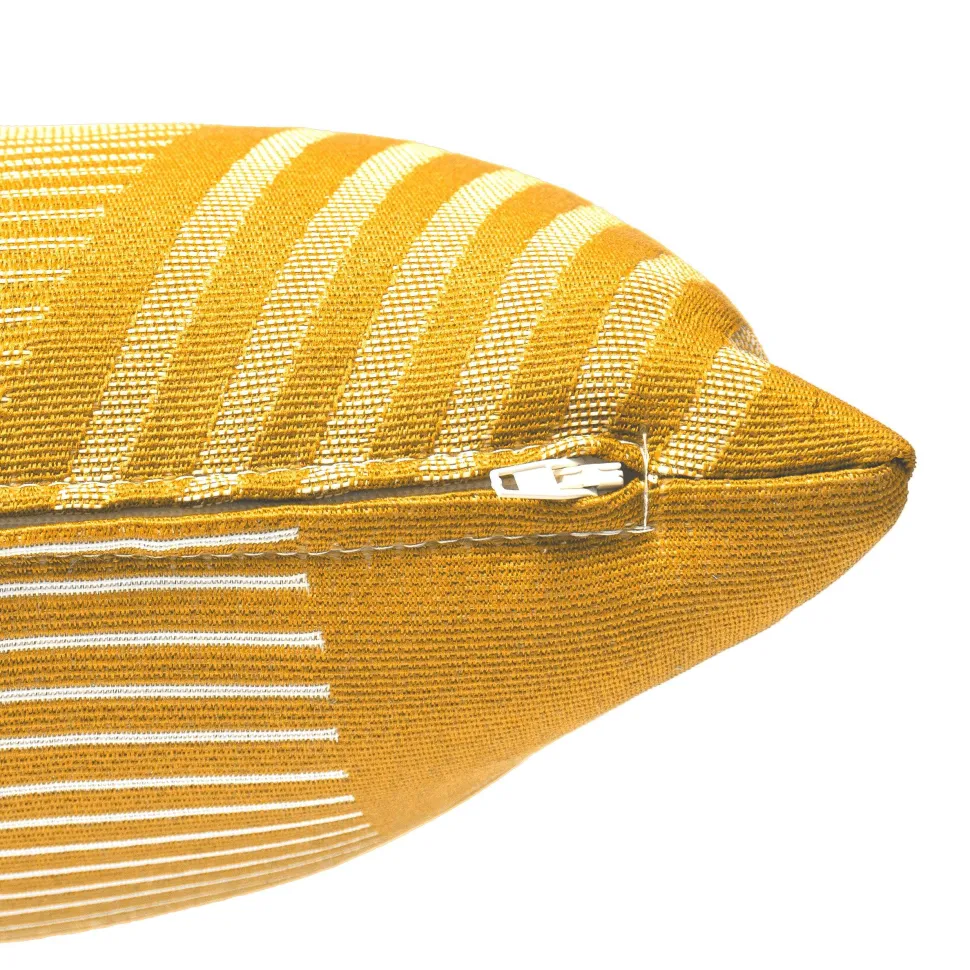 Coussin Jacquard 40X40Cm Moutarde