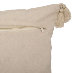 maxibazar Coussin Motif Brode Night Ivoire 40X40Cm