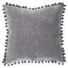 Atmosphera Coussin Pompons Gris Fonce 40X40Cm