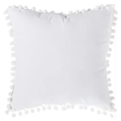 Atmosphera Coussin Pompons Ivoire 40X40Cm