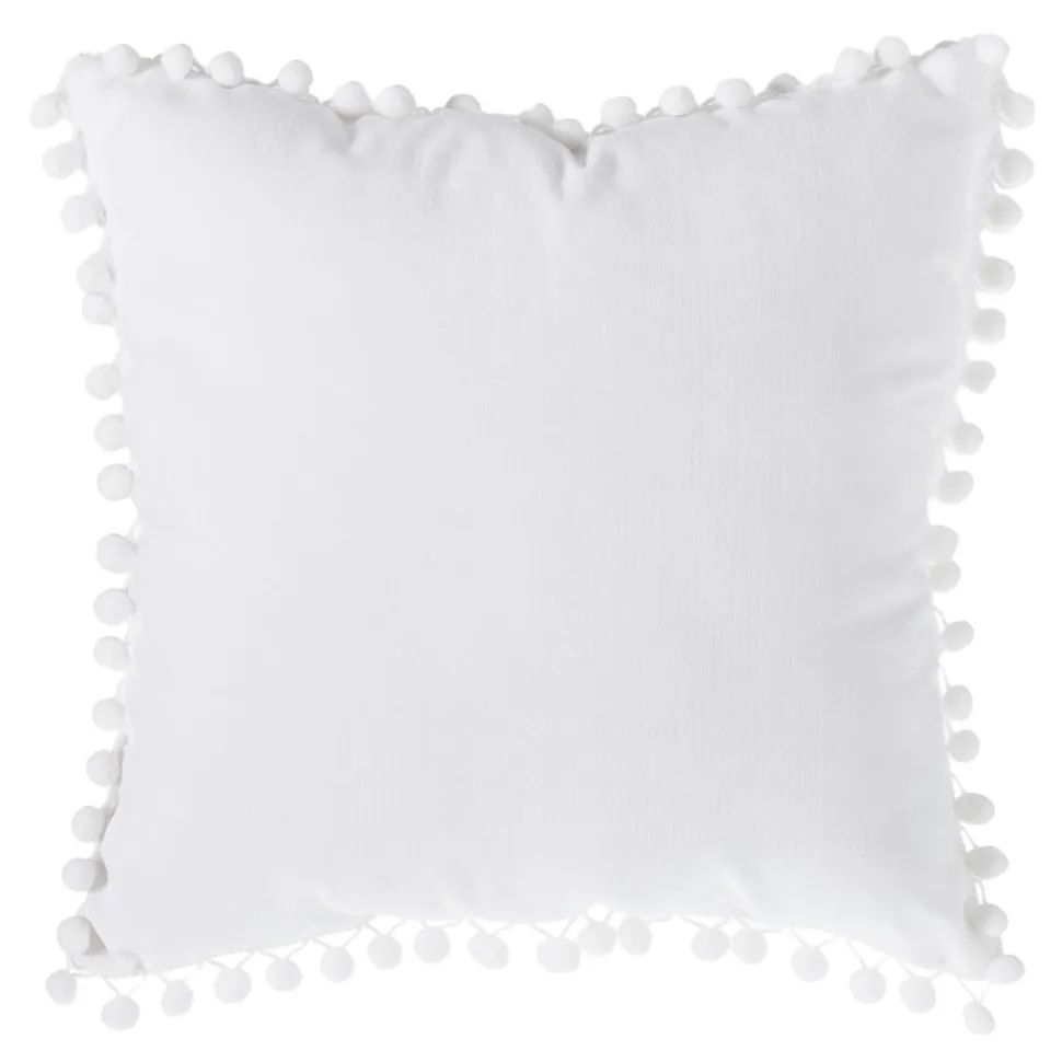 Atmosphera Coussin Pompons Ivoire 40X40Cm
