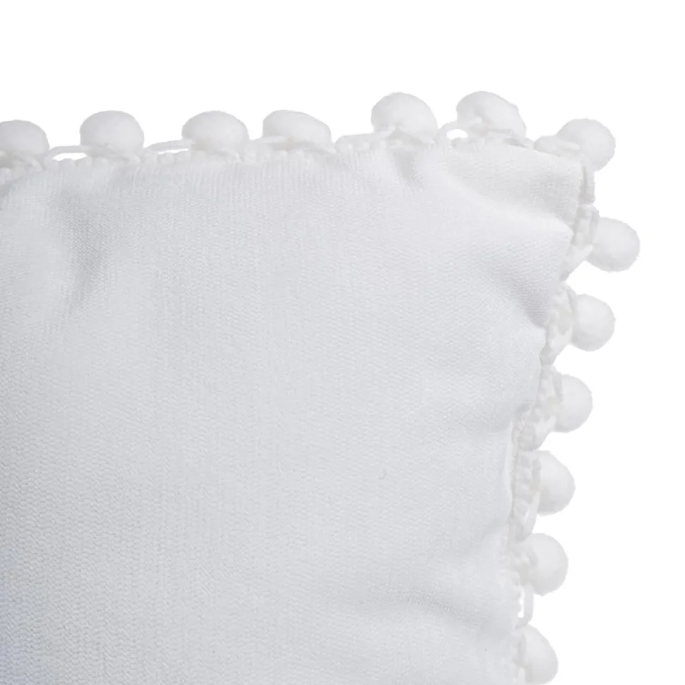 Atmosphera Coussin Pompons Ivoire 40X40Cm