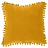 Atmosphera Coussin Pompons Ocre 40X40Cm