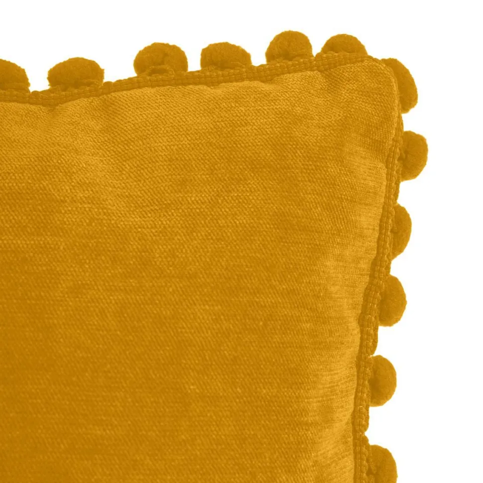 Atmosphera Coussin Pompons Ocre 40X40Cm