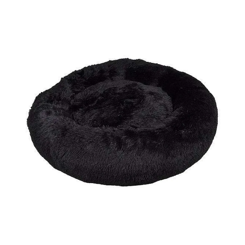 Coussin Rond Apaisant D.75X24Cm Fluffy Noir