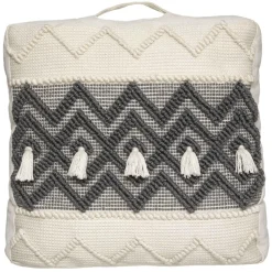 Atmosphera Coussin Sol Recycle Row Gris 48X48Cm