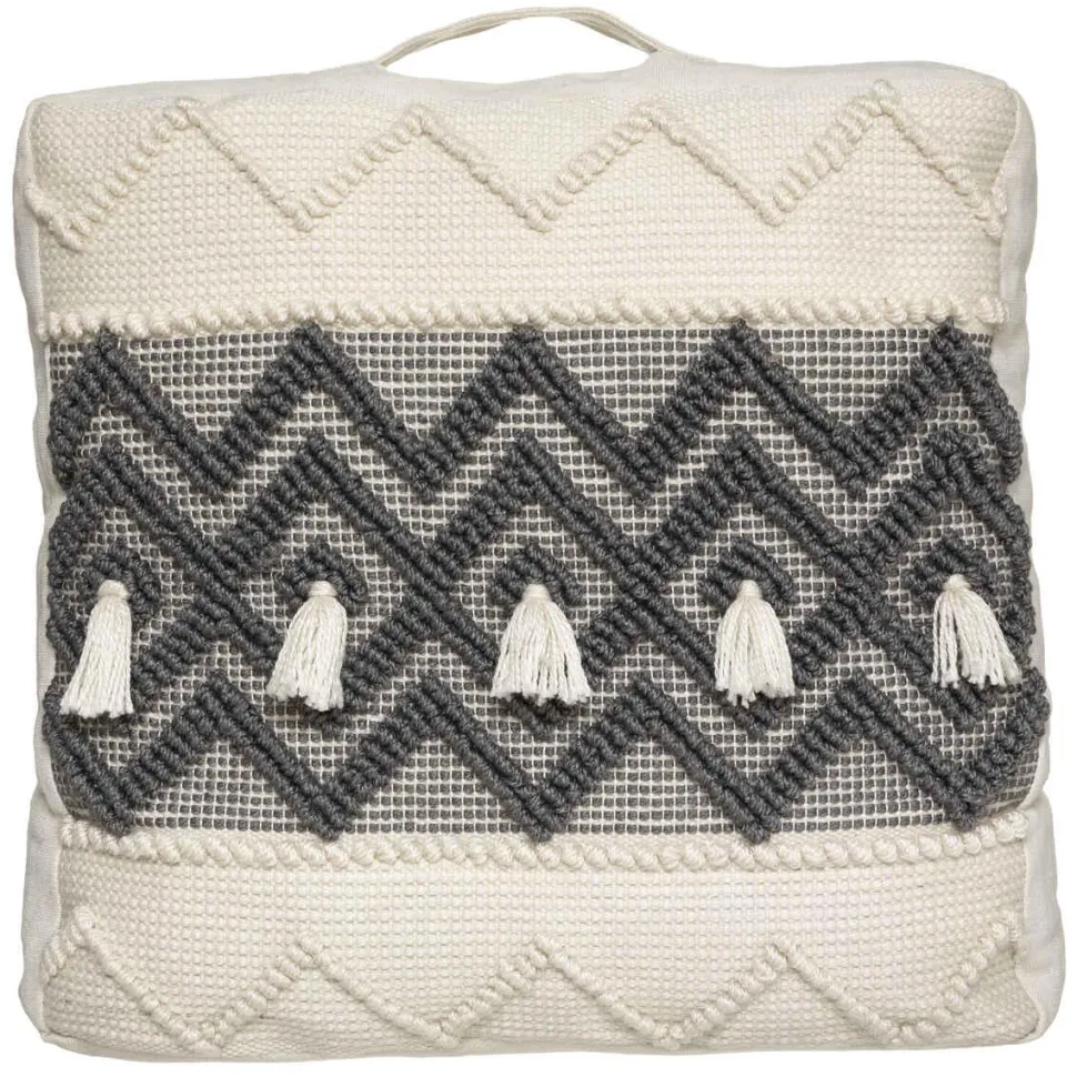 Atmosphera Coussin Sol Recycle Row Gris 48X48Cm