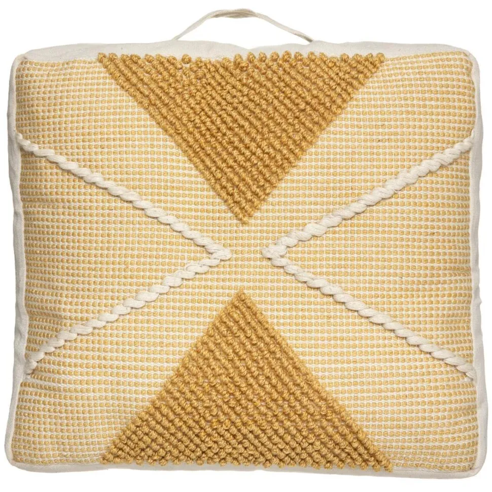 Atmosphera Coussin Sol Recycle Row Ocre 48X48Cm