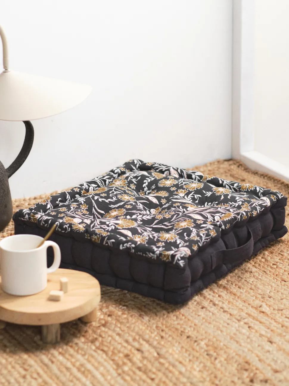 maxibazar Coussin Sol 40X40Cm Coton Japur Indies