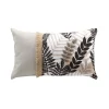 maxibazar Coussin 30X50Cm Coton Imprime Et Jute Feuillane