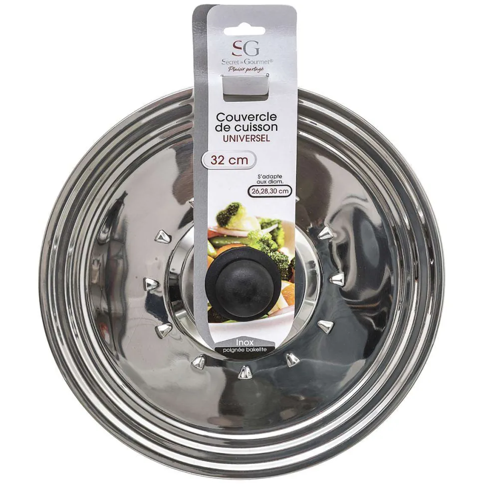 Couvercle Acier Inox 26 A 30Cm