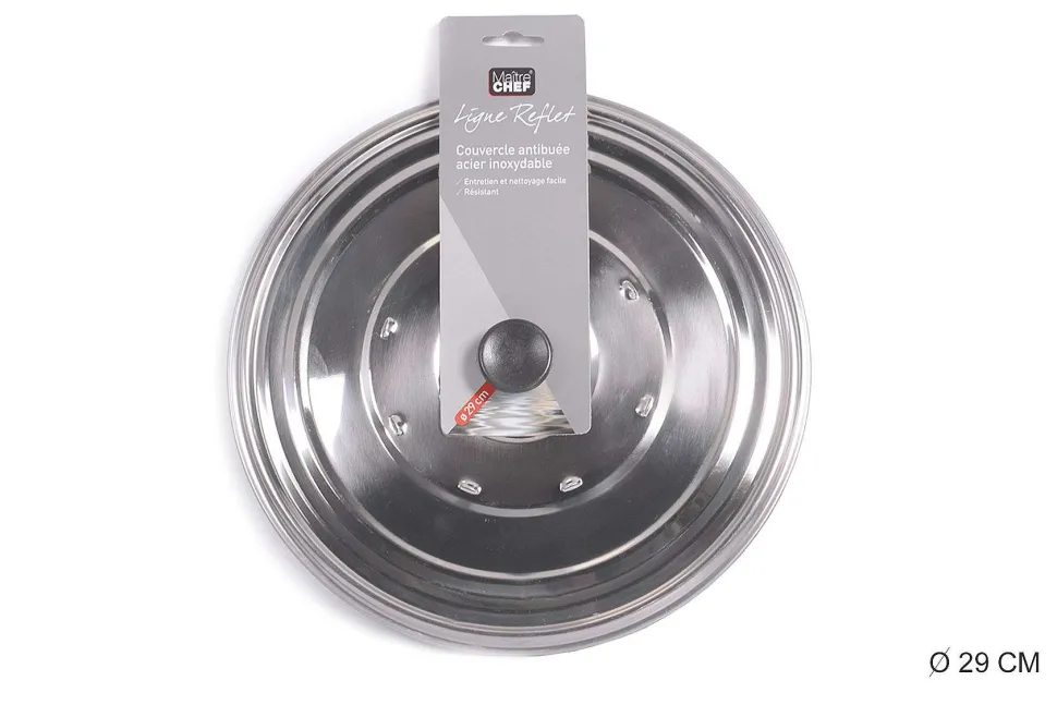 Couvercle Anti Buee Inox 29Cm