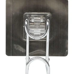 Crochet Acier Inoxydable Sur Carte Adhesive 3M Chrome