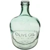 Atmosphera Dame Jeanne Verre Recycle Olive Transparent H.42Cm