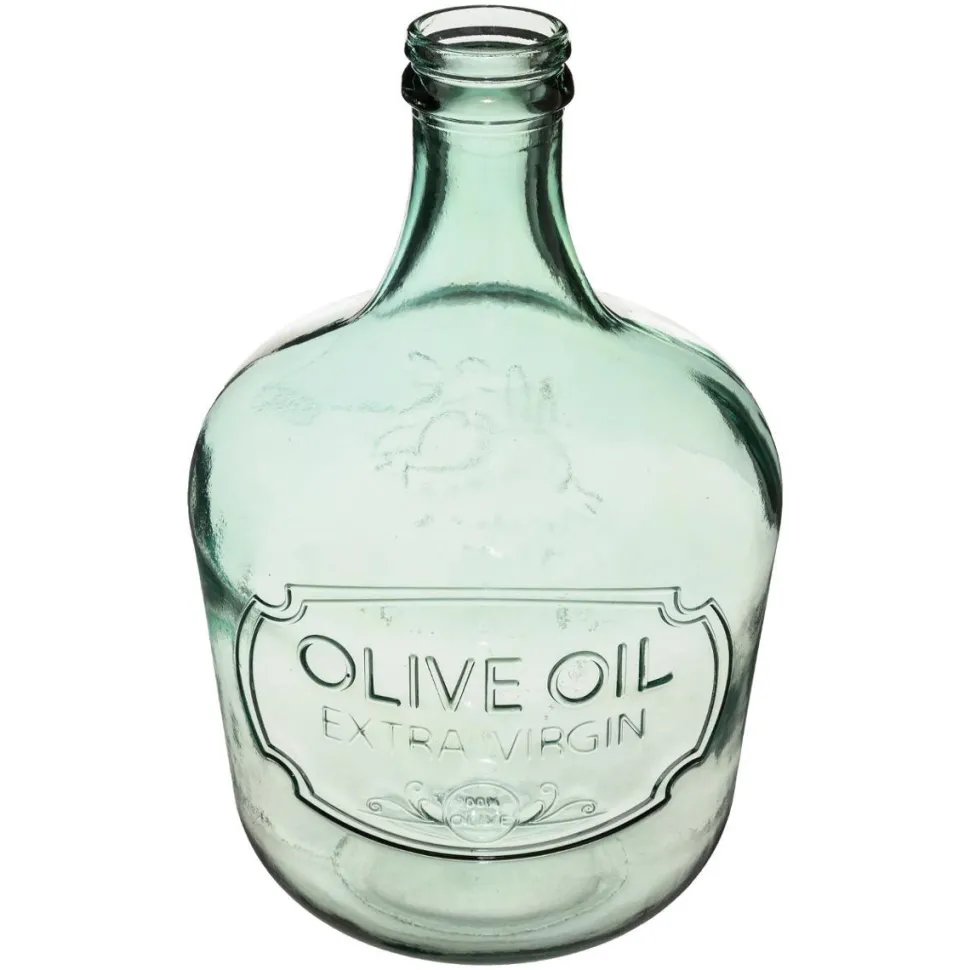 Atmosphera Dame Jeanne Verre Recycle Olive Transparent H.42Cm