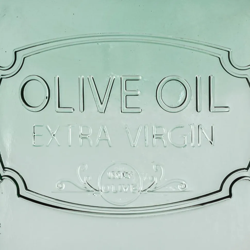 Atmosphera Dame Jeanne Verre Recycle Olive Transparent H.42Cm