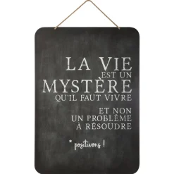 Atmosphera Deco Metal Ardoise Corde 44X61Cm