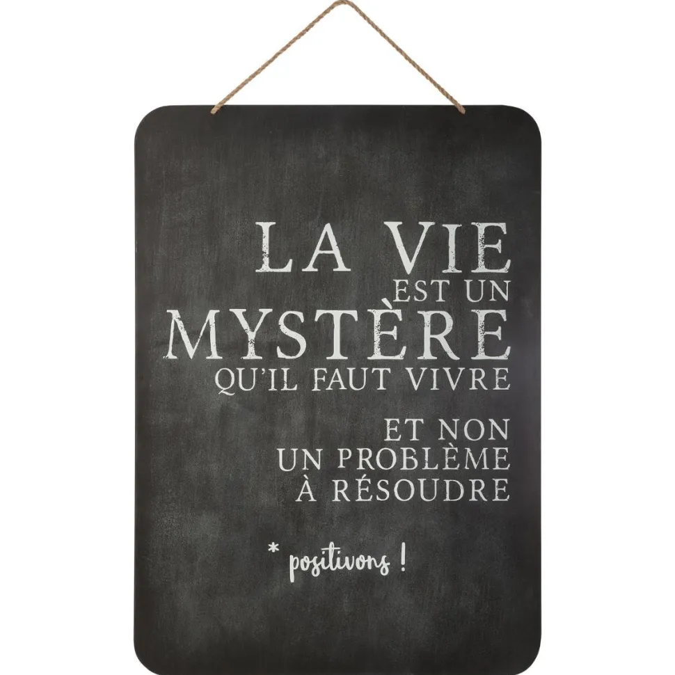 Atmosphera Deco Metal Ardoise Corde 44X61Cm