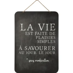 Atmosphera Deco Metal Ardoise Corde 44X61Cm