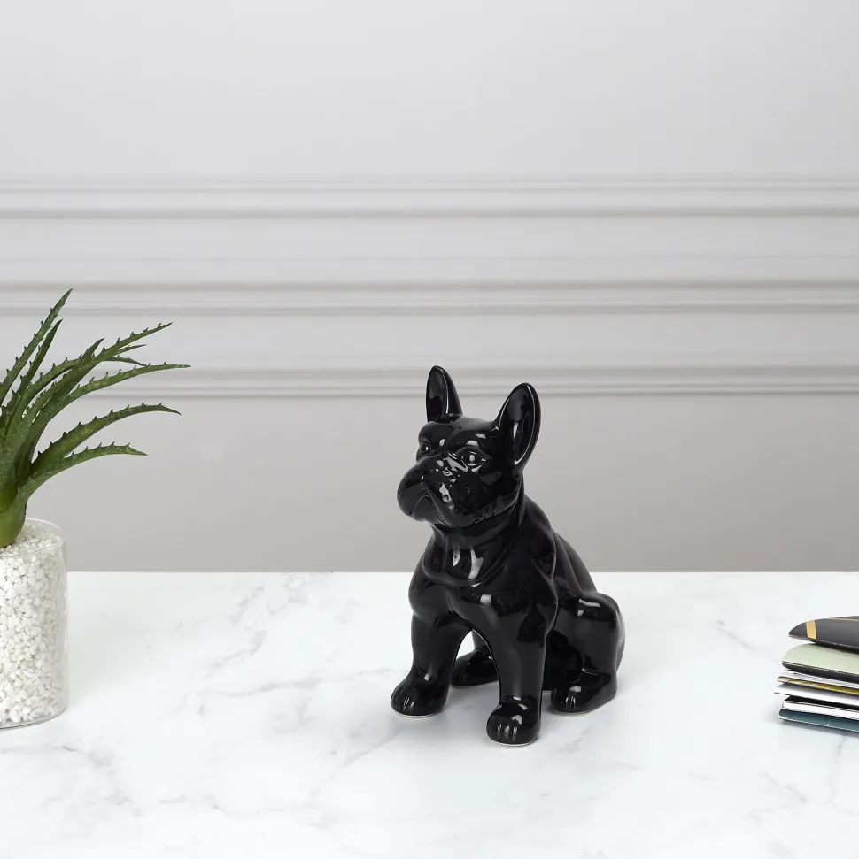 maxibazar Deco Mini Bulldog Ceramique 10Cm