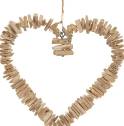 maxibazar Deco Murale Bois Coeur Agnes H.35Cm