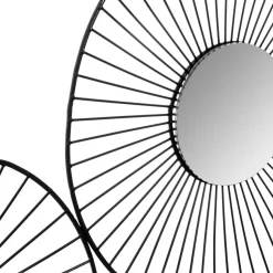 Atmosphera Deco Murale Metal 5 Miroirs Noir