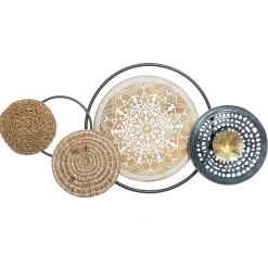 Atmosphera Deco Murale Metal Bois 98X50Cm