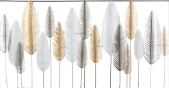 Atmosphera Deco Murale Metal Feuille 134X68Cm