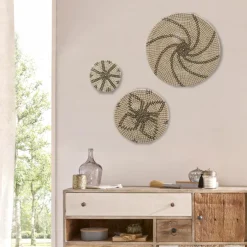 Atmosphera Deco Murale Panier X3 Pieces