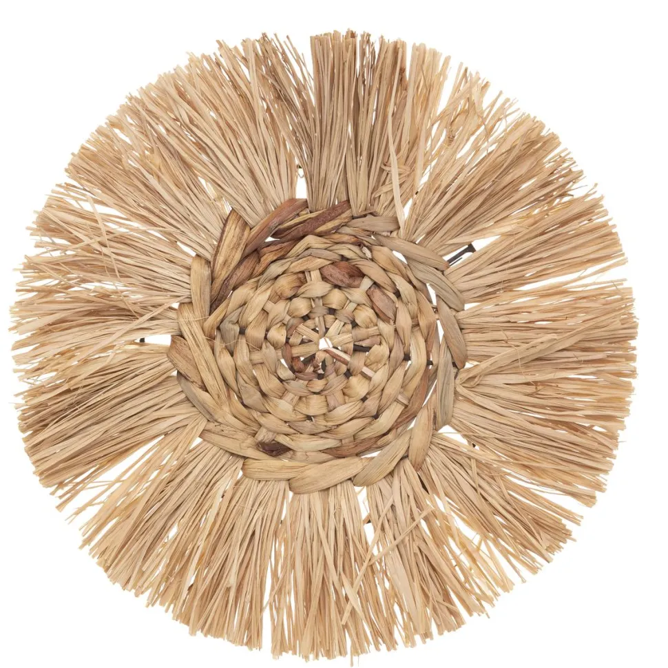 maxibazar Deco Murale Raphia X3 Pieces 25Cm 30Cm 36Cm