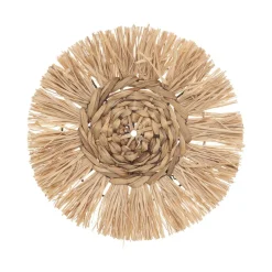 maxibazar Deco Murale Raphia X3 Pieces 25Cm 30Cm 36Cm