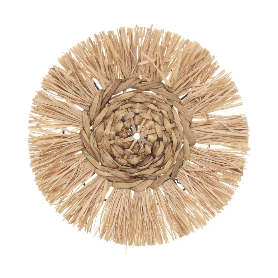 maxibazar Deco Murale Raphia X3 Pieces 25Cm 30Cm 36Cm