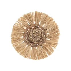 maxibazar Deco Murale Raphia X3 Pieces 25Cm 30Cm 36Cm