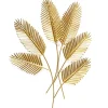 maxibazar Decoration Murale Bouquet Feuilles Palmier Dore 47X61Cm