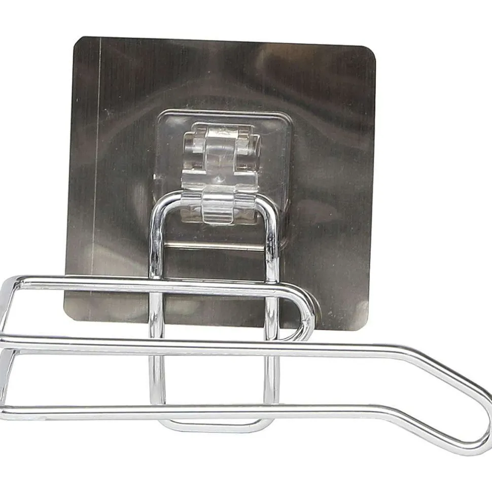 Derouleur Wc Acier Inoxydable Sur Carte Adhesive 3M Chrome