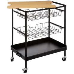 Desserte 2 Paniers Metal Et Planche Amovible