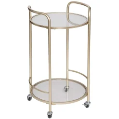 Desserte Metal Verre Thalia Dore