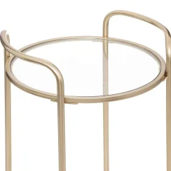 Desserte Metal Verre Thalia Dore