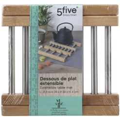 Dessous Plat Extensible Bambou Inox