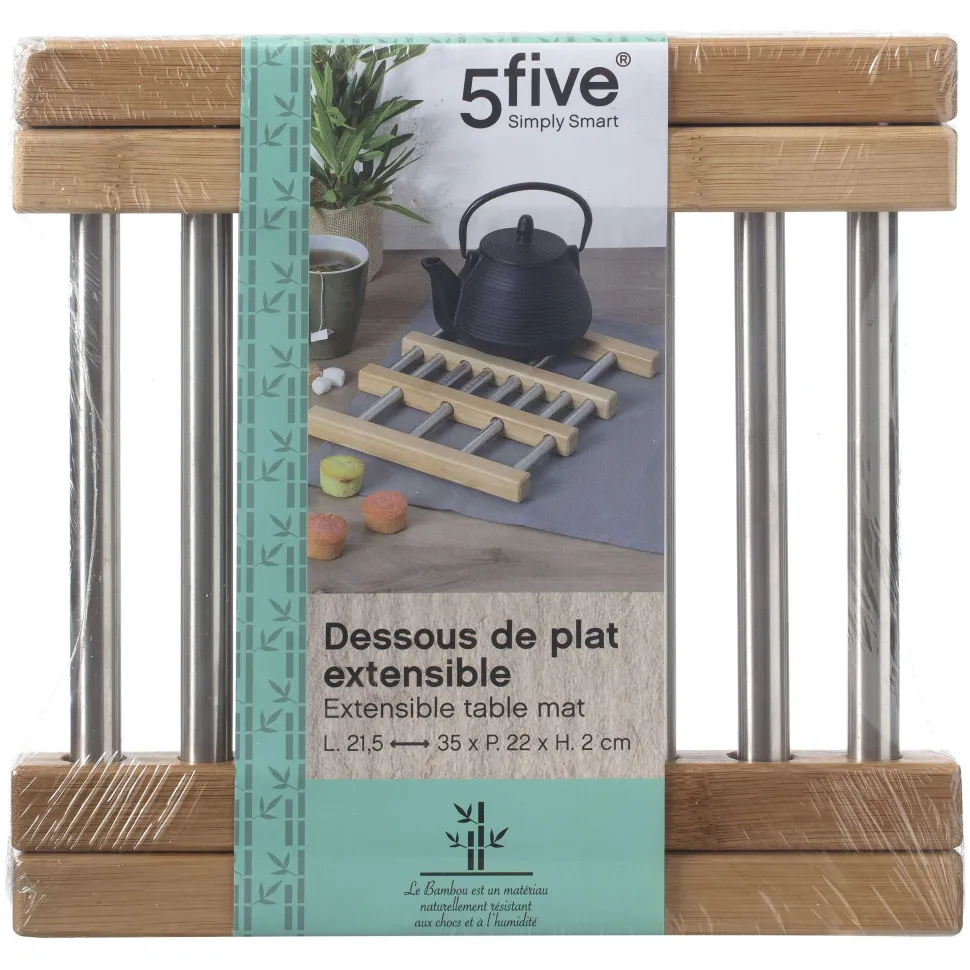 Dessous Plat Extensible Bambou Inox