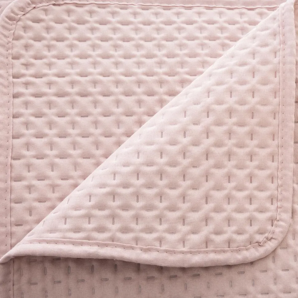 Atmosphera Dessus De Lit Et 2 Taies Dolce Rose Poudre 260X240Cm