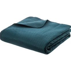 Atmosphera Dessus De Lit Et 2 Taies Dolce Bleu Canard 260X240Cm