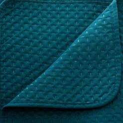 Atmosphera Dessus De Lit Et 2 Taies Dolce Bleu Canard 260X240Cm