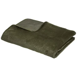 Atmosphera Dessus Lit Velours Feuille Kaki 240X260Cm